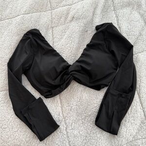 Elegant Black Women's Crop Top